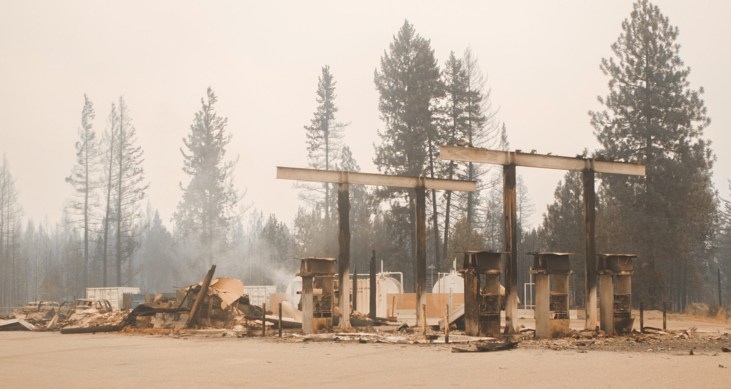 The Skwlāx Centre Gas Station was still smoking on August 19.